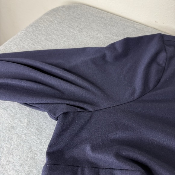 Boden Catherine Navy Blue Pleated Long Sleeve Midi Dress Womens US 20/22R - Picture 9 of 14